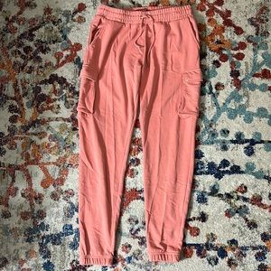 Salmon Pink Midriff Sweatpants